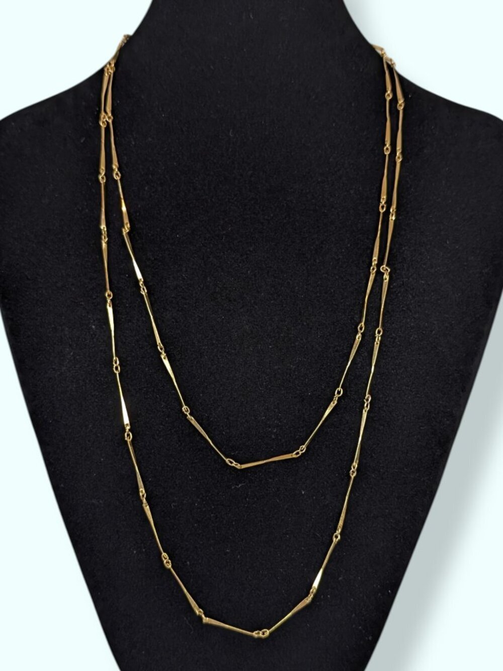Vintage Long Twist Link Necklace